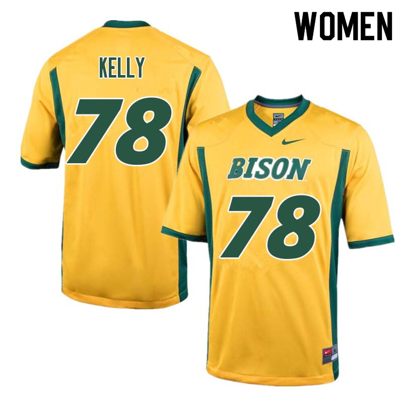 Women #78 Michael Kelly North Dakota State Bison College Football Jerseys Sale-Yellow